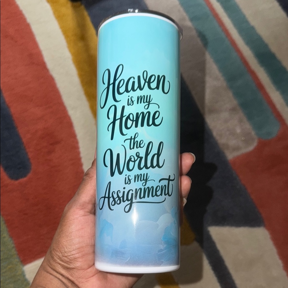 Aqua Inspirational Travel Tumbler - Heaven Is My Home